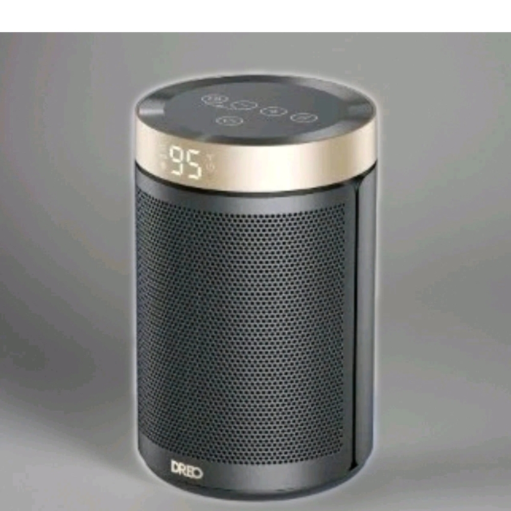Black and Gold Portable Fan Heater . Atom 316